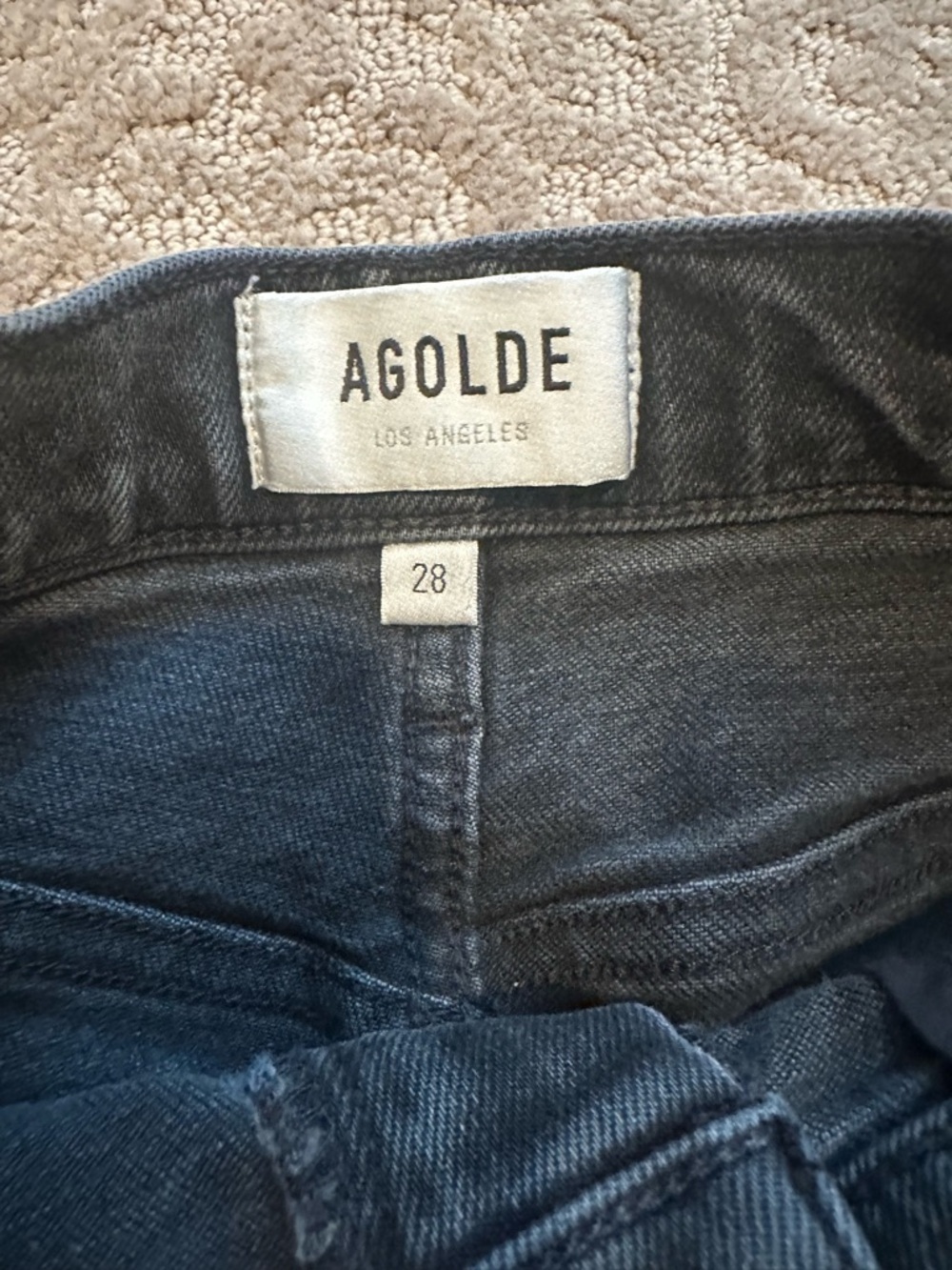 Agolde size 28 90s Pinch Waist High Rise Straight in Black Tea - Picture 6 of 6